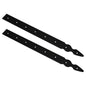 Pack of 2 x 400 mm Dummy Hinge Heads, Vintage False Strap Hinge, Black Steel, Weather Resistant, Rust Proof Powder Coating