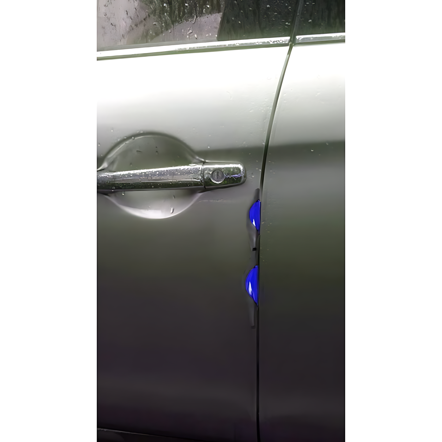 Car Door Protectors Bump Stop Door Edge Guard Strip Dent Reflectors Clip On Car Rear Front Door Scratches Protection (Blue)