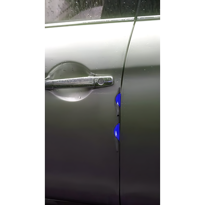 Car Door Protectors Bump Stop Door Edge Guard Strip Dent Reflectors Clip On Car Rear Front Door Scratches Protection (Blue)