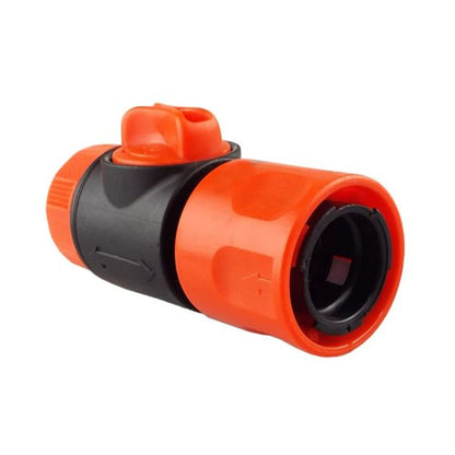 Female In-Line Hose Connector with Built-in Valve for Join Garden Hose Pipe Tube Male and Female Connector Extender (Pack of 1)