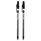 Ballpoint Pens, Gel Ink Ballpoint Pens, Smudge Free, Extra Fine Point 0.5 mm, Ideal for School, Office (Black, 2 Pens)