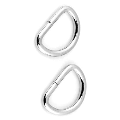 10 x 10 mm D Rings Buckles for Webbing Strap, Metal, Silver