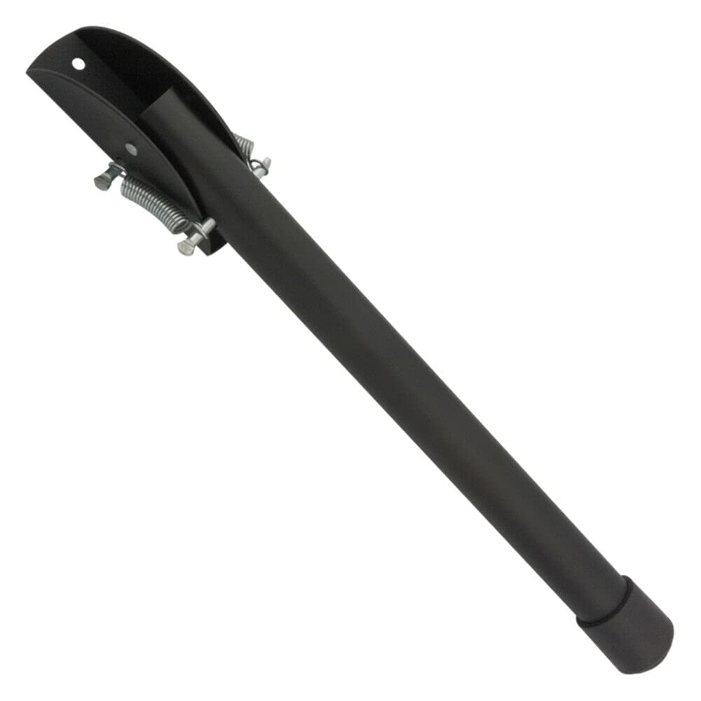 20 cm / 8 in Black Kick Down Door Stop - Keep The Door Stay Open for Gate, Home, Office - Metal Door Stopper with Rubber Bumper