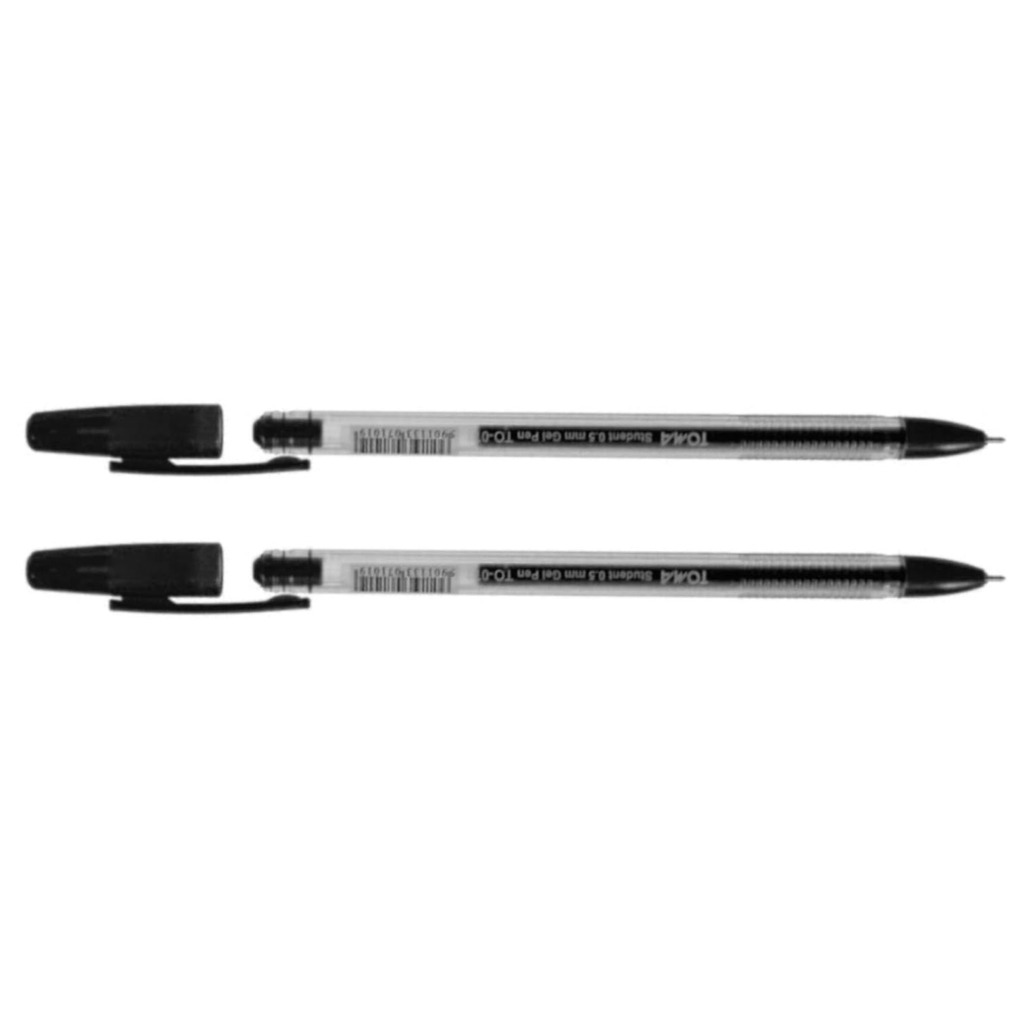 Ballpoint Pens, Gel Ink Ballpoint Pens, Smudge Free, Extra Fine Point 0.5 mm, Ideal for School, Office (Black, 2 Pens)