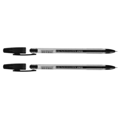 Ballpoint Pens, Gel Ink Ballpoint Pens, Smudge Free, Extra Fine Point 0.5 mm, Ideal for School, Office (Black, 2 Pens)
