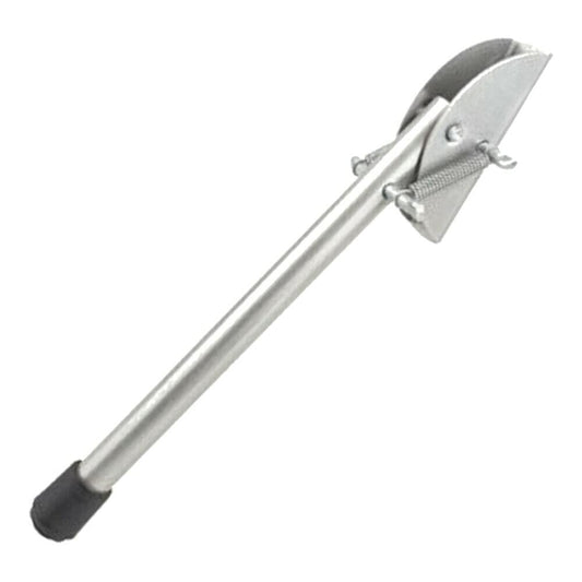 20 cm / 8 in Silver Kick Down Door Stop - Keep The Door Stay Open for Gate, Home, Office - Metal Door Stopper with Rubber Bumper