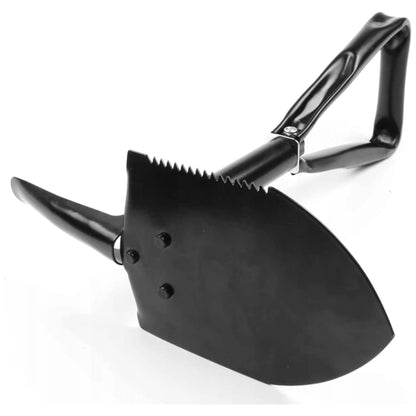 Folding Shovel Pick Spade Digging Multifunctional 3 in 1 Compact Lightweight Outdoor Camping Garden Tool with Carrier Pouch