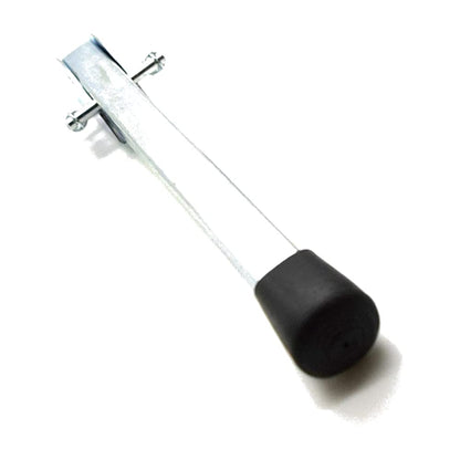 20 cm / 8 in Silver Kick Down Door Stop - Keep The Door Stay Open for Gate, Home, Office - Metal Door Stopper with Rubber Bumper