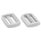 3 Bar Tri Glide Sliders Buckles Fasteners for 25 mm / 1 in Webbing Strap, Backpack, Bag - White, Plastic (Pack of 2)