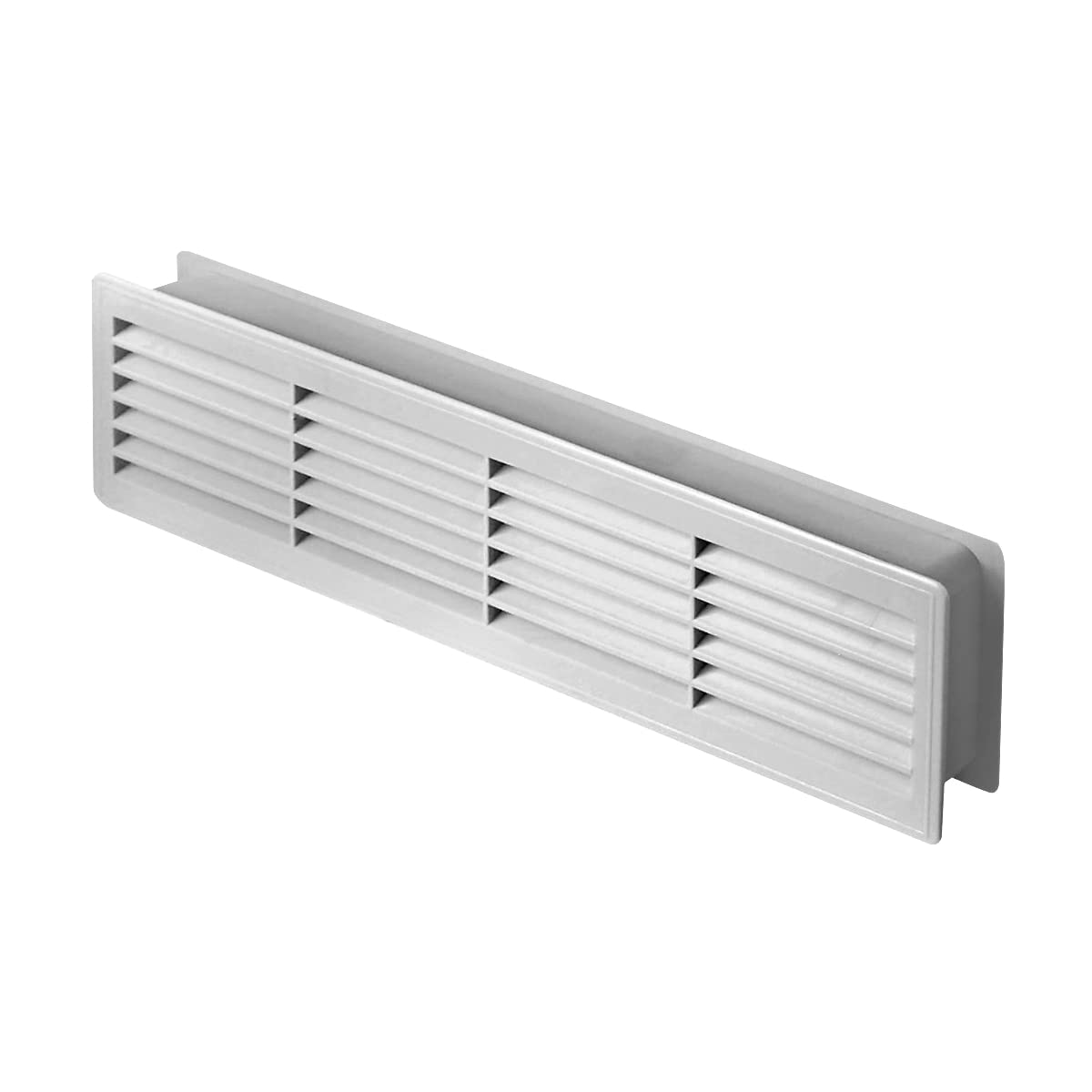 Door Air Vent Grille 460 x 135 mm / 18.1 x 5.3 in Double-Sided Ventilation Cover ABS Plastic (White)