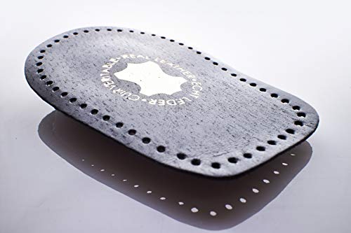 Black Leather Heel Support for Short Leg Length Discrepancies Achilles Tendonitis Hip Replacement Pain Orthotic Lift Pad (3-6)