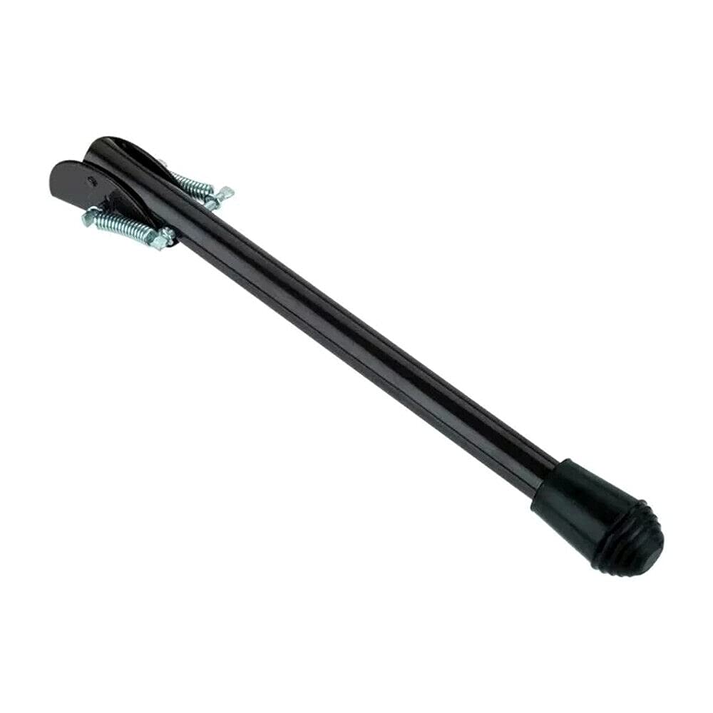 20 cm / 8 in Black Kick Down Door Stop - Keep The Door Stay Open for Gate, Home, Office - Metal Door Stopper with Rubber Bumper