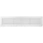 White Louvred Wall Vent Grille with Flyscreen and Screw Covers, 460 x 110 mm, Air Ventilation Duct Cover with Flat Back