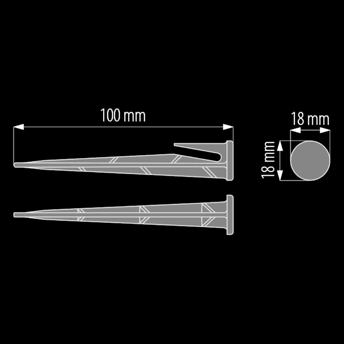 100 x Garden Pegs for Robotic Lawnmower Boundary Wire - Ground Anchors Spikes, Ground Hooks for Robotic Lawn Mower Boundary Cable
