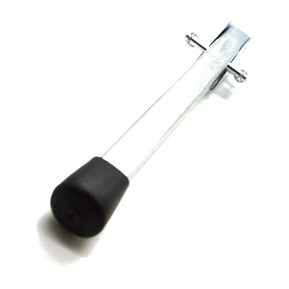 20 cm / 8 in Silver Kick Down Door Stop - Keep The Door Stay Open for Gate, Home, Office - Metal Door Stopper with Rubber Bumper