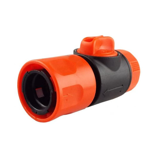 Female In-Line Hose Connector with Built-in Valve for Join Garden Hose Pipe Tube Male and Female Connector Extender (Pack of 1)