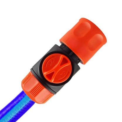 Female In-Line Hose Connector with Built-in Valve for Join Garden Hose Pipe Tube Male and Female Connector Extender (Pack of 2)