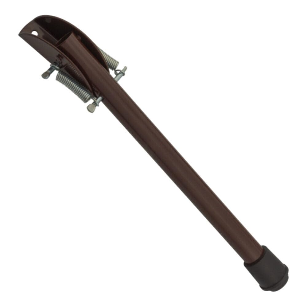 30 cm / 12 in Brown Kick Down Door Stop - Keep The Door Stay Open for Gate, Home, Office - Metal Door Stopper with Rubber Bumper