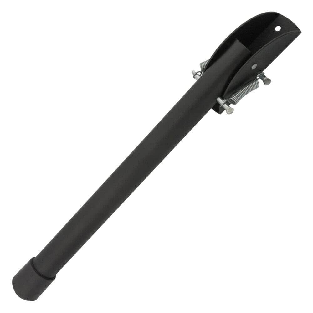 20 cm / 8 in Black Kick Down Door Stop - Keep The Door Stay Open for Gate, Home, Office - Metal Door Stopper with Rubber Bumper