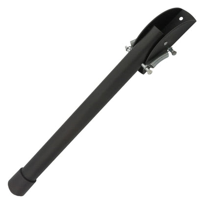 20 cm / 8 in Black Kick Down Door Stop - Keep The Door Stay Open for Gate, Home, Office - Metal Door Stopper with Rubber Bumper