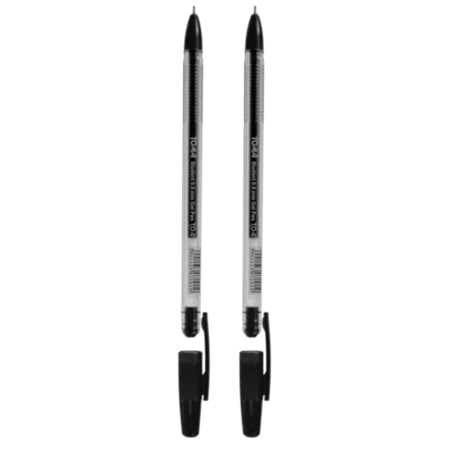 Ballpoint Pens, Gel Ink Ballpoint Pens, Smudge Free, Extra Fine Point 0.5 mm, Ideal for School, Office (Black, 2 Pens)