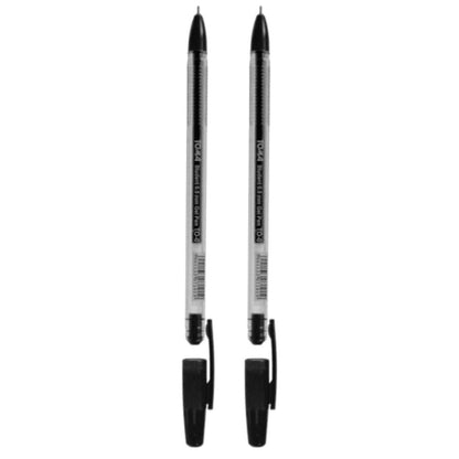 Ballpoint Pens, Gel Ink Ballpoint Pens, Smudge Free, Extra Fine Point 0.5 mm, Ideal for School, Office (Black, 2 Pens)
