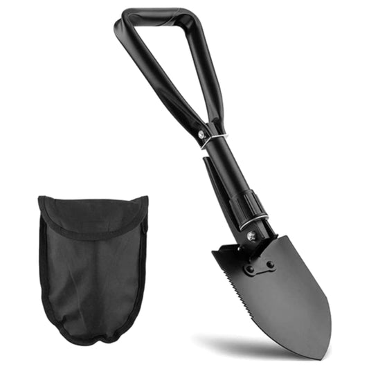 Folding Shovel Pick Spade Digging Multifunctional 3 in 1 Compact Lightweight Outdoor Camping Garden Tool with Carrier Pouch