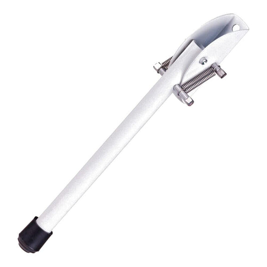20 cm / 8 in White Kick Down Door Stop - Keep The Door Stay Open for Gate, Home, Office - Metal Door Stopper with Rubber Bumper