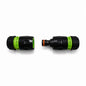 Hose Repair Set 1/2 Inch Quick Connectors - 2 End Hose Fittings Plus Double Male Joiner - Hozelock Gardena Compatible - Green