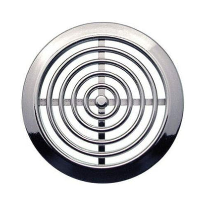 2 x Chrome Round Air Vent Grille 45 mm / 52 mm Soffit Furniture Ventilation Cover