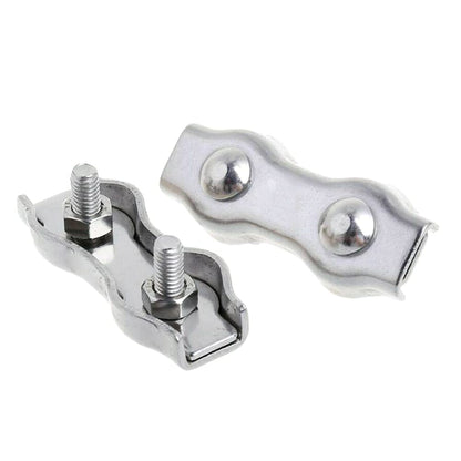 10 x 6 mm Electric Fence Wire Connector Rope Clip Duplex Bolt Cable Clamp Poly Electric Fencing Joint