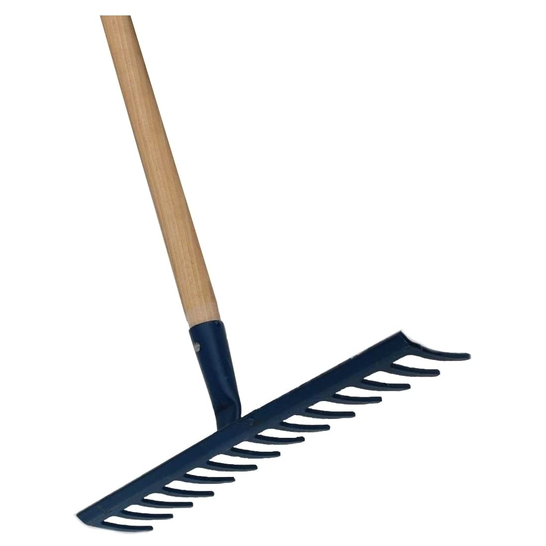 Steel Garden Rake for Hay, Leaves, Lawn, 50 cm / 20 in with 18 Tins, Ideal Gardening Tool (With Handle)