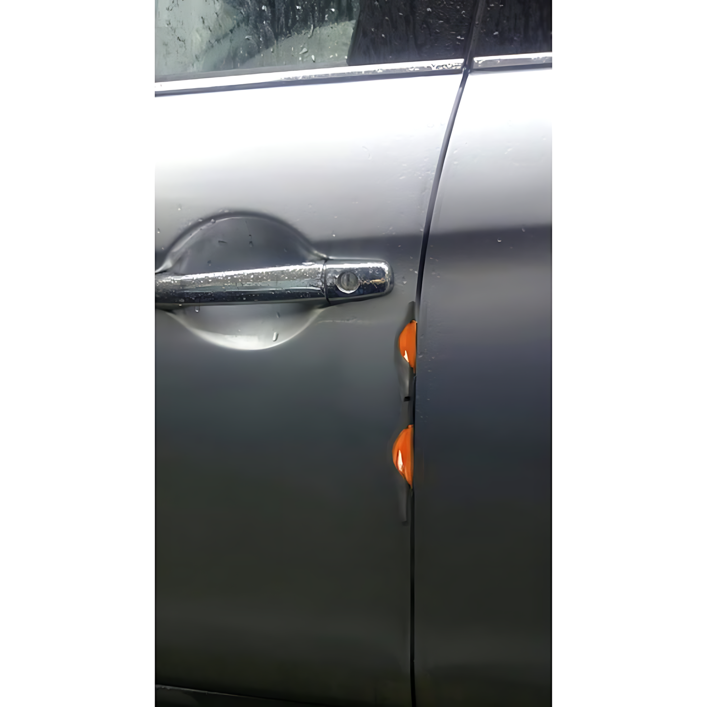 Car Door Protectors Bump Stop Door Edge Guard Strip Dent Reflectors Clip On Car Rear Front Door Scratches Protection (Orange)