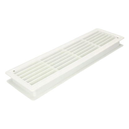 Door Air Vent Grille 460 x 135 mm / 18.1 x 5.3 in Double-Sided Ventilation Cover ABS Plastic (White)