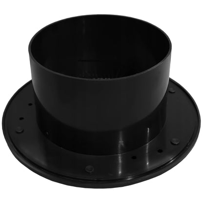 5-inch / 125 mm Circular Ceiling Mounted Air Vent Grille Cover, Round Ventilation Extract/Supply Valve Diffuser (Black)