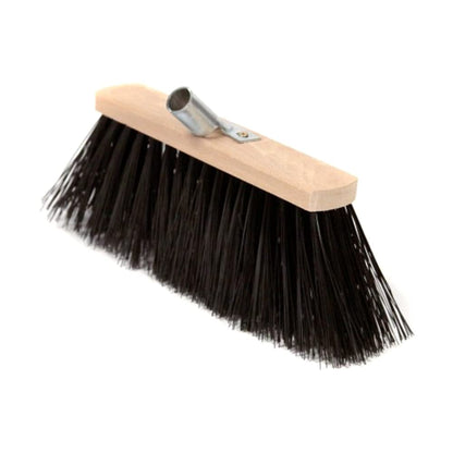 Traditional Wooden Broom with Extra Long Medium Soft Bristles (40 cm / 16 in, No Handle)