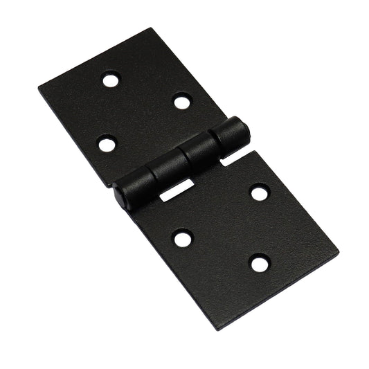 Pack of 1 x 100 Backflap Hinge Black, Steel Back Flap Hinges, Weather Resistant, Rust Proof Powder Coating, Strap Hinges