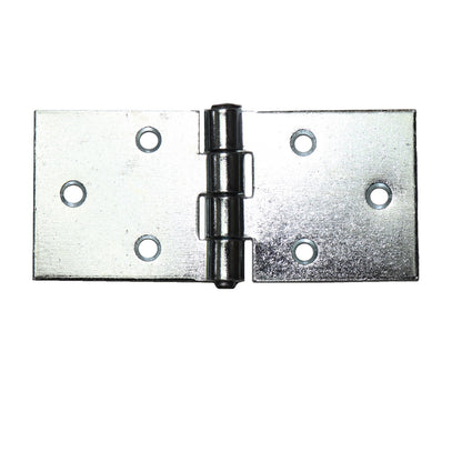 Pack of 2 x 100 mm Backflap Hinge Galvanised, Silver Steel Back Flap Hinges, Weather Resistant, Rust Corrosion Proof, Strap Hinges