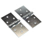 Pack of 2 x 100 mm Backflap Hinge Galvanised, Silver Steel Back Flap Hinges, Weather Resistant, Rust Corrosion Proof, Strap Hinges