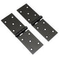 Pack of 2 x 150 Backflap Hinge Black, Steel Back Flap Hinges, Weather Resistant, Rust Proof Powder Coating, Strap Hinges