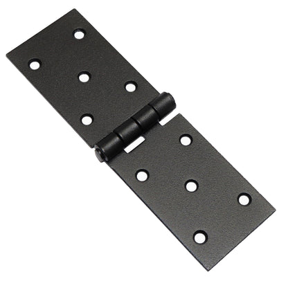 Pack of 1 x 150 Backflap Hinge Black, Steel Back Flap Hinges, Weather Resistant, Rust Proof Powder Coating, Strap Hinges