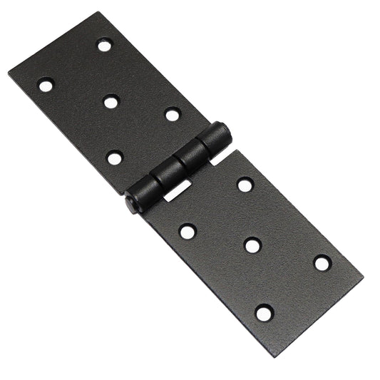 Pack of 1 x 150 Backflap Hinge Black, Steel Back Flap Hinges, Weather Resistant, Rust Proof Powder Coating, Strap Hinges