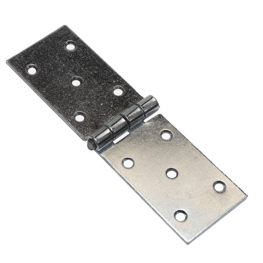 Pack of 1 x 150 mm Backflap Hinge Galvanised, Silver Steel Back Flap Hinges, Weather Resistant, Rust Corrosion Proof, Strap Hinges