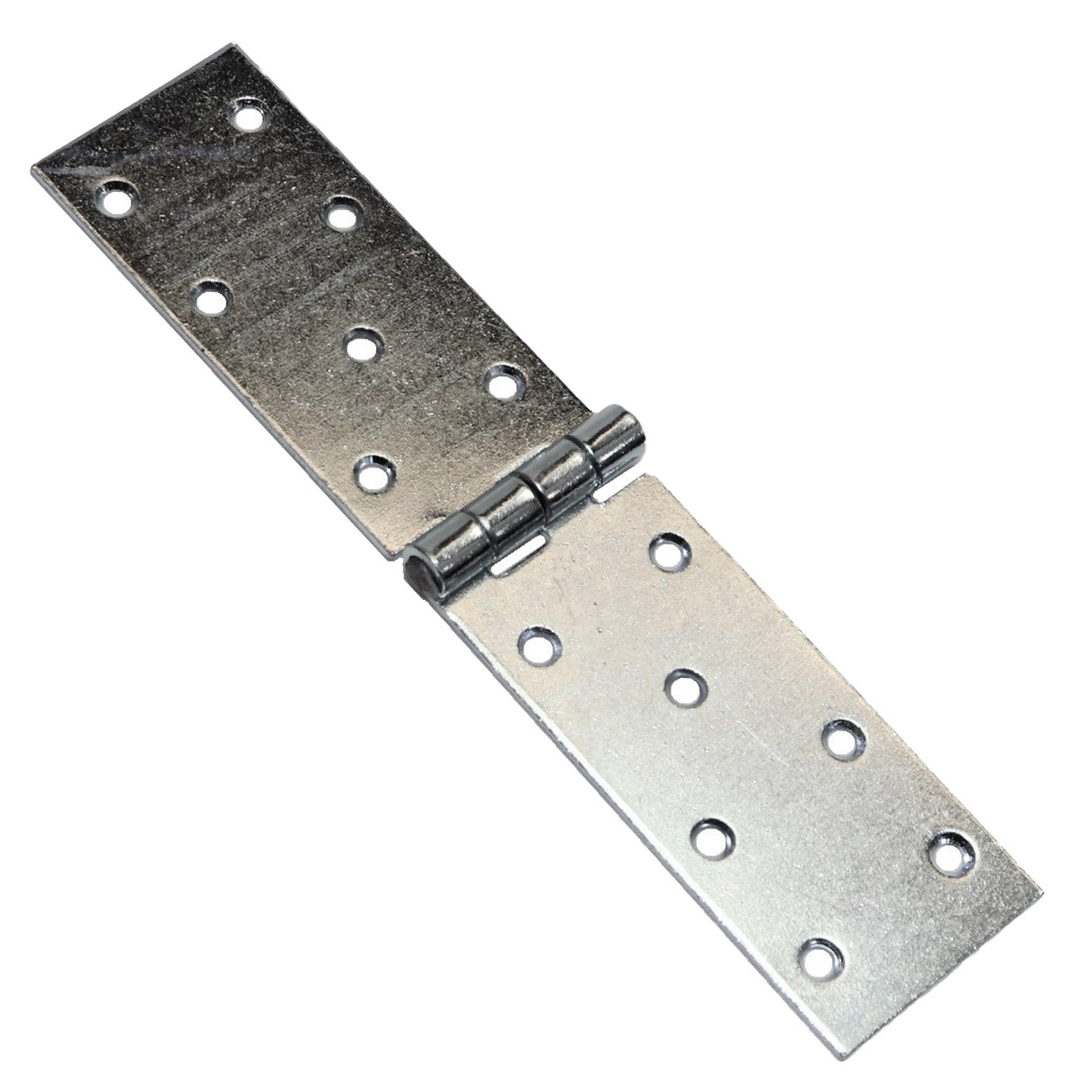 Pack of 1 x 200 mm Backflap Hinge Galvanised, Silver Steel Back Flap Hinges, Weather Resistant, Rust Corrosion Proof, Strap Hinges