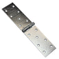 Pack of 1 x 200 mm Backflap Hinge Galvanised, Silver Steel Back Flap Hinges, Weather Resistant, Rust Corrosion Proof, Strap Hinges
