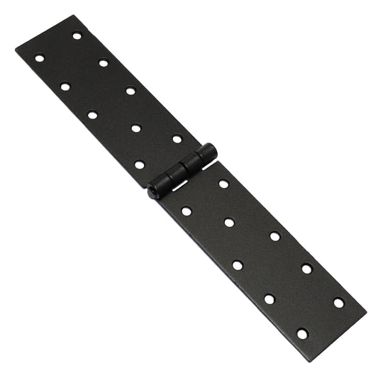 Pack of 1 x 250 Backflap Hinge Black, Steel Back Flap Hinges, Weather Resistant, Rust Proof Powder Coating, Strap Hinges