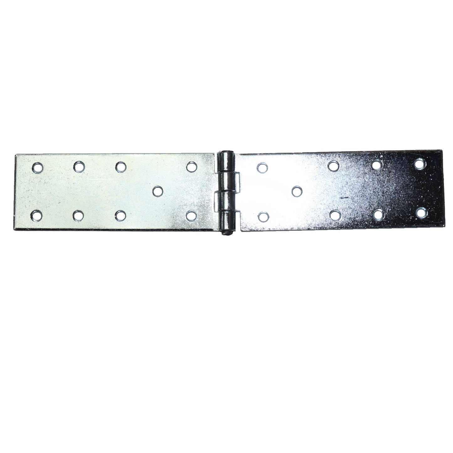 Pack of 2 x 250 mm Backflap Hinge Galvanised, Silver Steel Back Flap Hinges, Weather Resistant, Rust Corrosion Proof, Strap Hinges