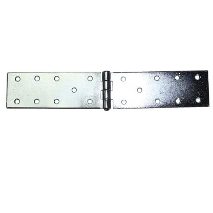 Pack of 2 x 250 mm Backflap Hinge Galvanised, Silver Steel Back Flap Hinges, Weather Resistant, Rust Corrosion Proof, Strap Hinges