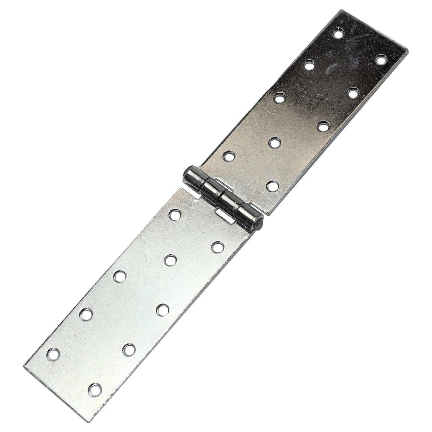 Pack of 1 x 250 mm Backflap Hinge Galvanised, Silver Steel Back Flap Hinges, Weather Resistant, Rust Corrosion Proof, Strap Hinges