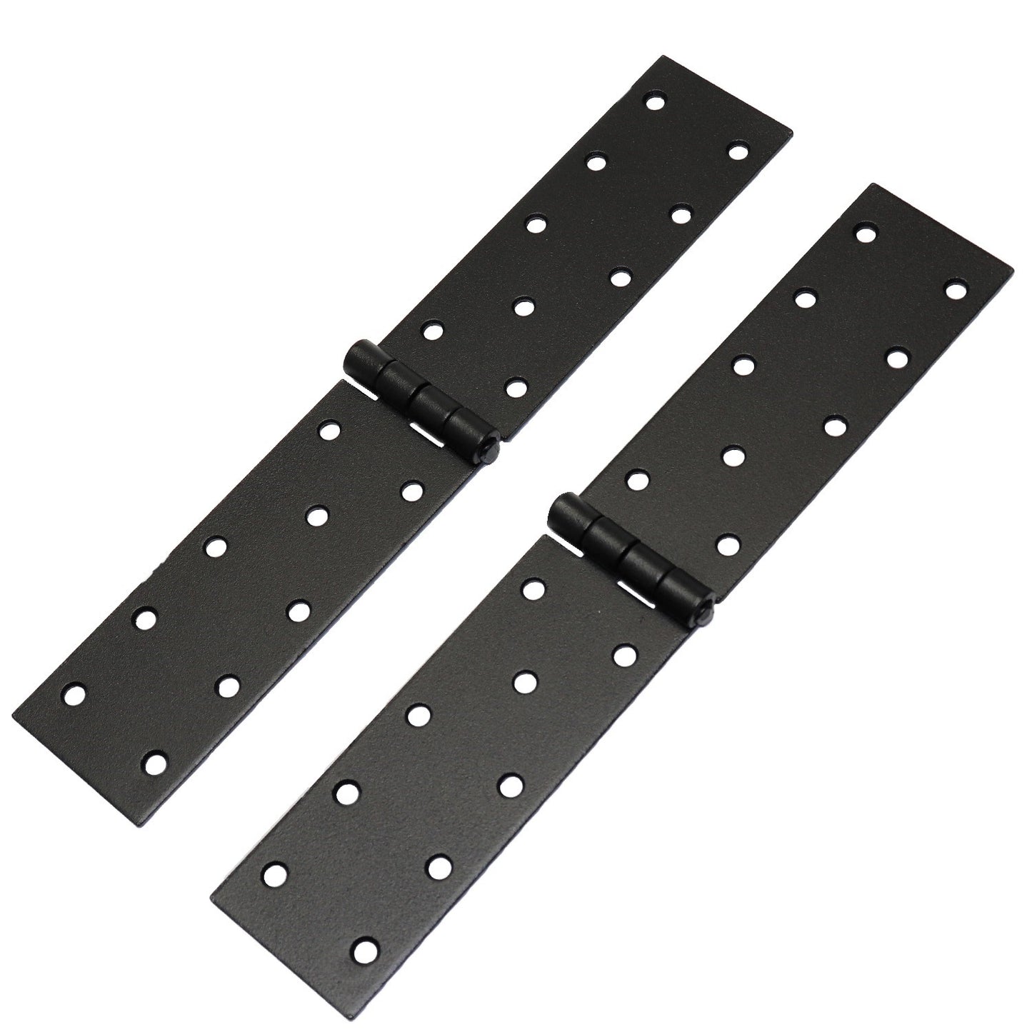 Pack of 2 x 250 Backflap Hinge Black, Steel Back Flap Hinges, Weather Resistant, Rust Proof Powder Coating, Strap Hinges